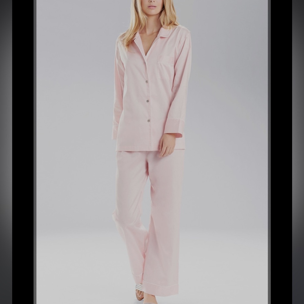 Natori Pajama Set Pink Blush Sateen